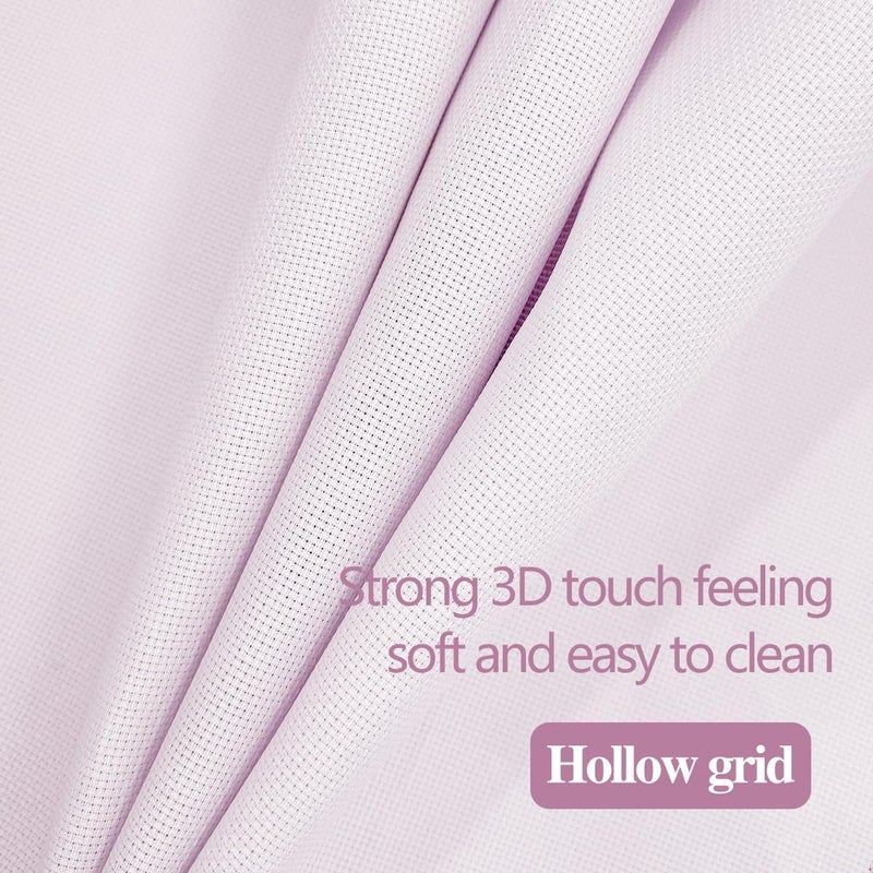 Zhenqing Aida Cloth 14 Count Cross Stitch Fabric Cross Stitch Aida Cloth for Embroidery and Needlework (Light Purplish-Pink, 30 * 39inch) - Image 5